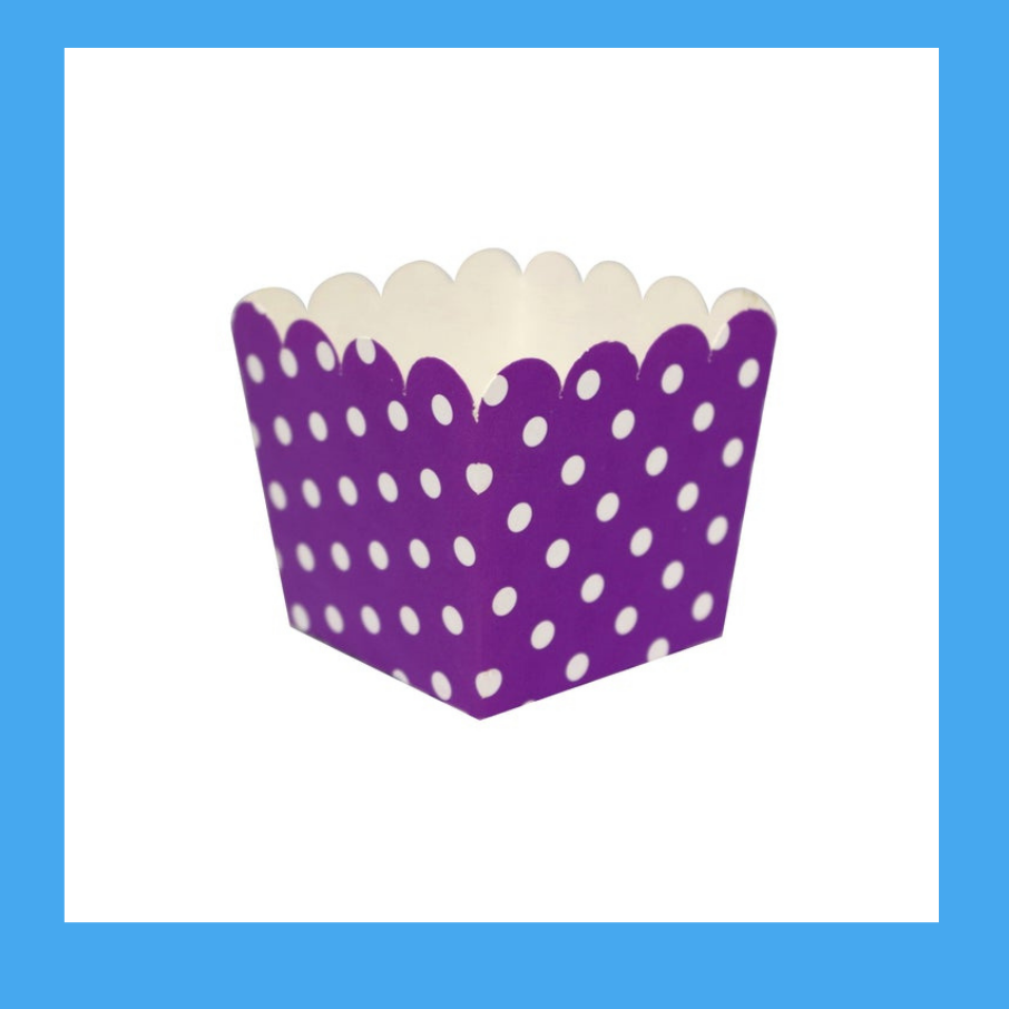 Container made with Recyclable Material, Purple Color or Polkadot